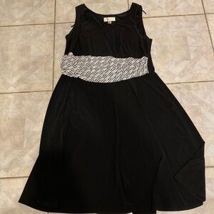 m womens Chelsea Suite stretch black sleeveless plus size dress 24W